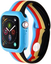 Apple watch 4|5|6 bandje 38mm - 40mm small siliconen blauw - rood - geel - zwart Watchbands-shop.nl