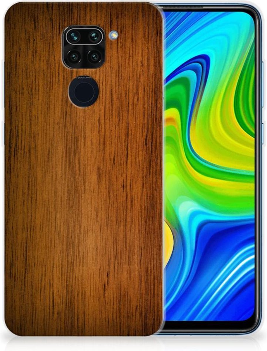 Xiaomi Redmi Note9 Bumper Hoesje Donker Hout