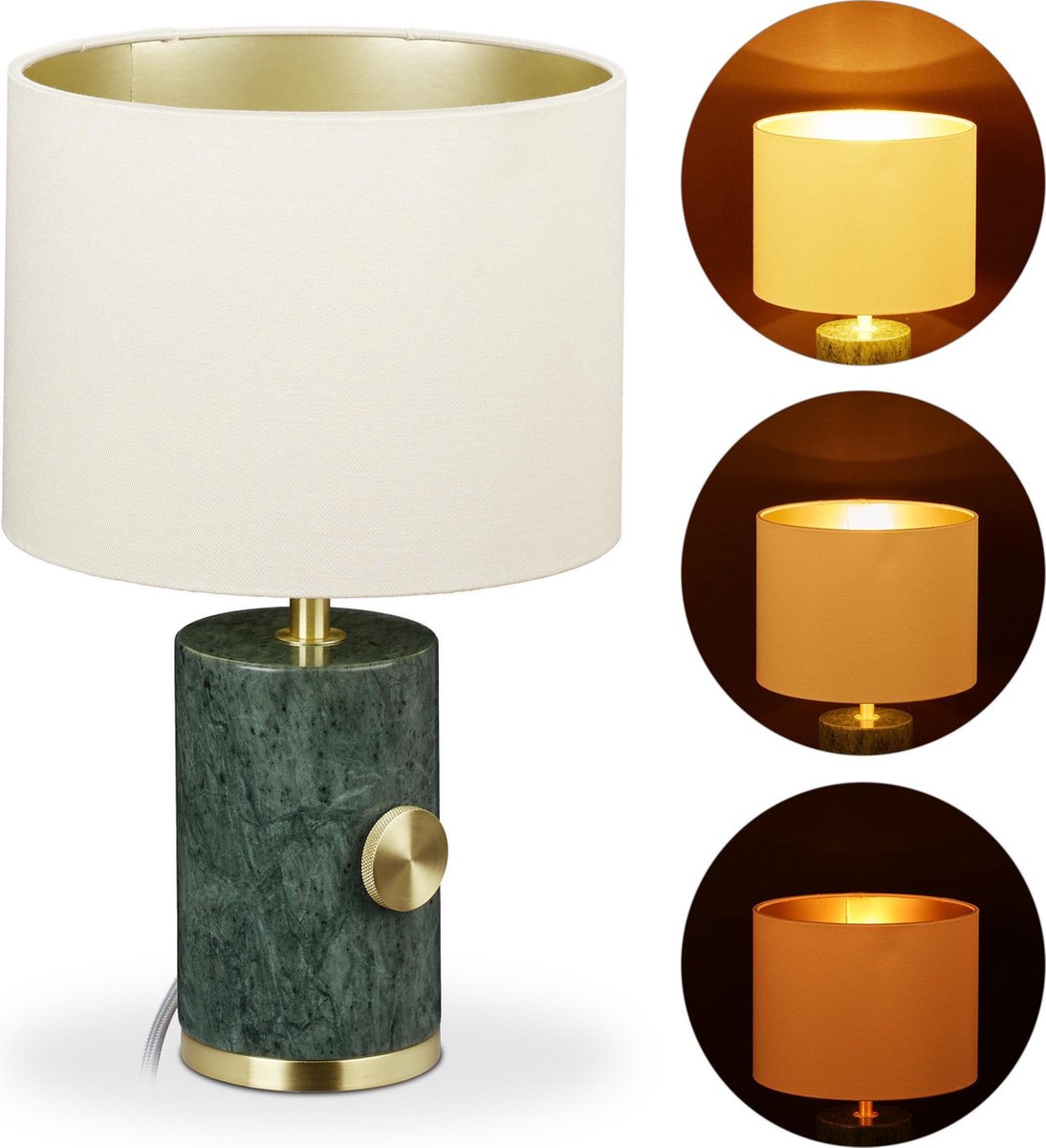 Relaxdays night lamp touch dimmable, modern touch table