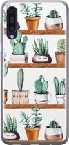 Samsung Galaxy A70 hoesje siliconen - Cactus - Soft Case Telefoonhoesje - Planten - Groen