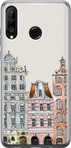 Huawei P30 Lite hoesje - Grachtenpandjes - Soft Case Telefoonhoesje - Amsterdam - Multi