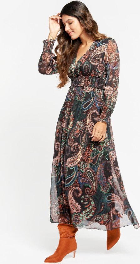 LOLALIZA Maxi jurk met bloemenprint - Groen - Maat 36 | bol.com