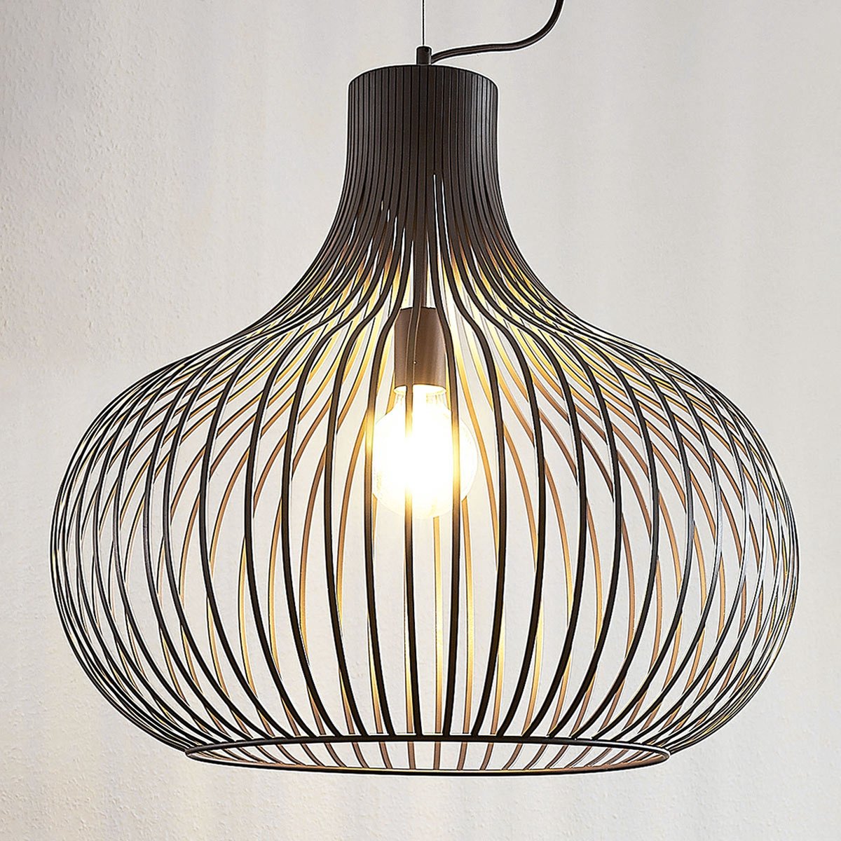 Hanglamp bruin, 1-lamp, Ø cm | bol.com