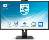 Philips 326P1H - QHD Webcam Monitor - Windows Hello - USB-C Docking - RJ45 - 90w - 32 inch
