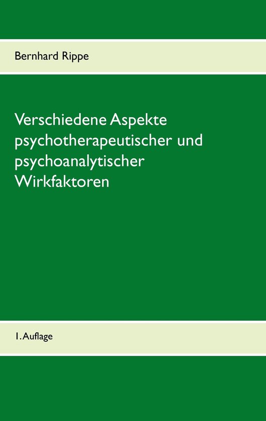 Verschiedene Aspekte psychotherapeutischer und psychoanalyti ... - cover