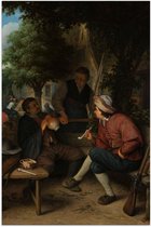 Poster – Oude meesters - Rustende reizigers, Adriaen van Ostade, 1671 - 80x120cm Foto op Posterpapier