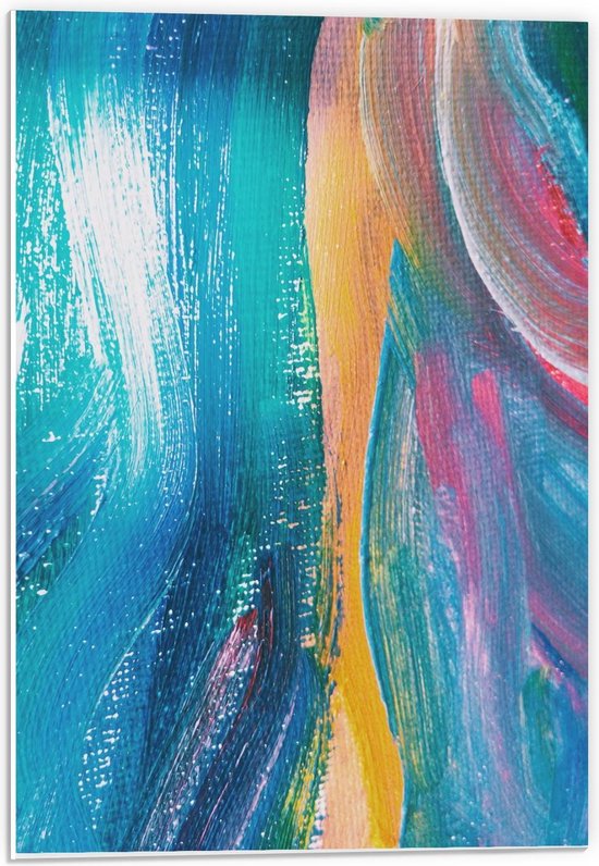 Bol Com Forex Schilderij Van Verfstrepen 40x60cm Foto Op Forex