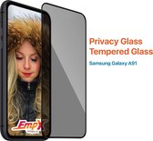 EmpX.nl Samsung Galaxy A91 Privacy Glas Transparant Tempered Glass