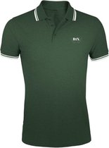 RiX Heren Polo Parker Green-White - XL