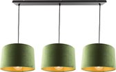 Olucia Bobbie - Hanglamp - Goud/Groen - E27