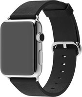 watchbands-shop.nl Leren bandje - geschikt voor Apple Watch Series 1/2/3/4 (38&40mm) - Zwart