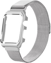 Merkloos Milanees bandje - bandje geschikt voor Apple Watch Series 1/2/3/4 (38&40mm) - Zilver