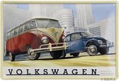 VW T1 Bus & Beetle Metalen Bord 30x20cm