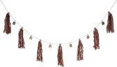 Return to Sender Slinger 2 m roestbruin met roze katoen - Bohemian style