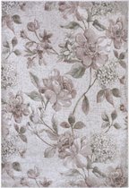 Vloerkleed bloemen Aubusson Jardin - roze/crème 160x230 cm
