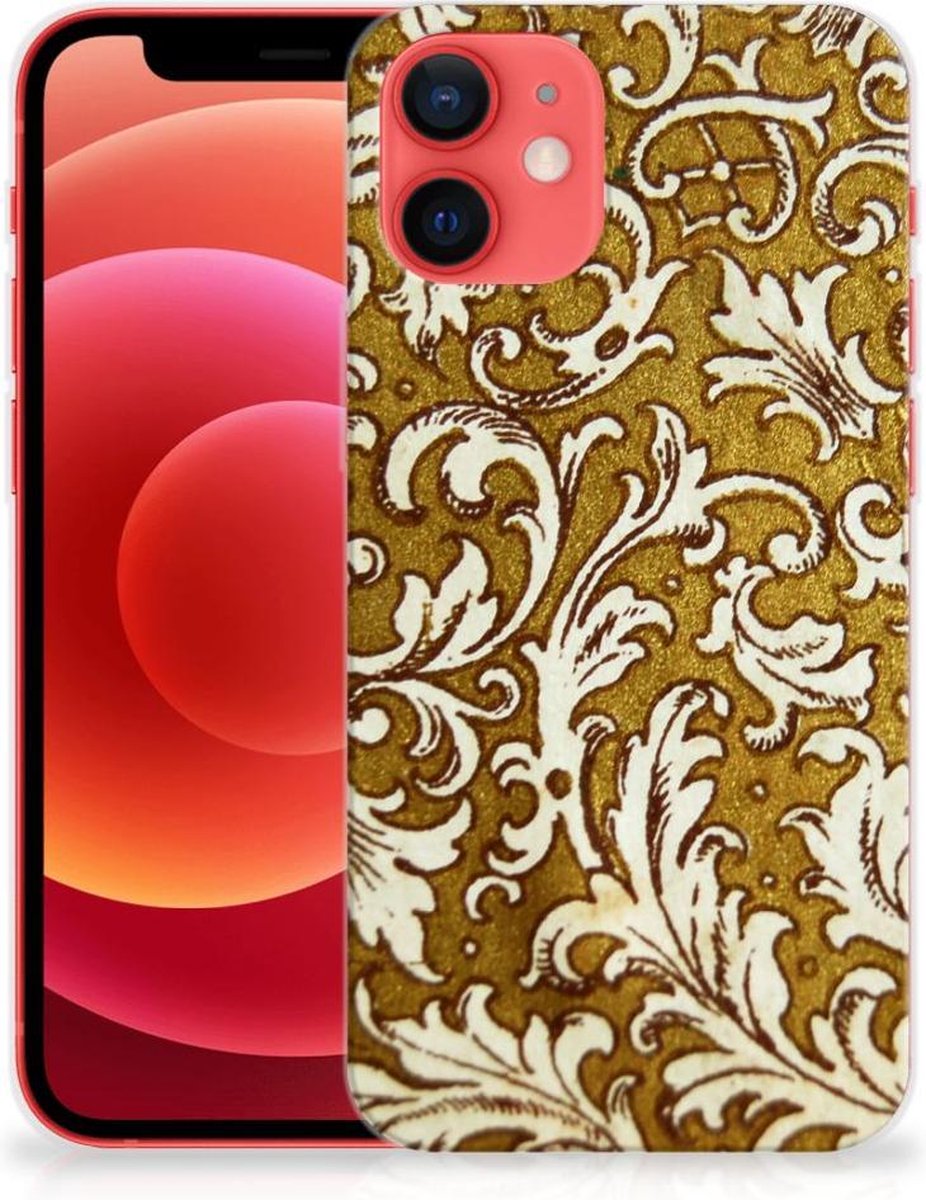 Siliconen Hoesje iPhone 12 Mini Barok Goud