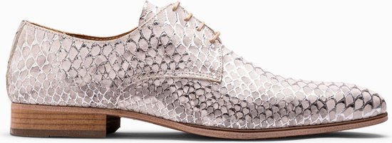 Paulo Bellini Dress Shoe Carbonia Leather White Silver