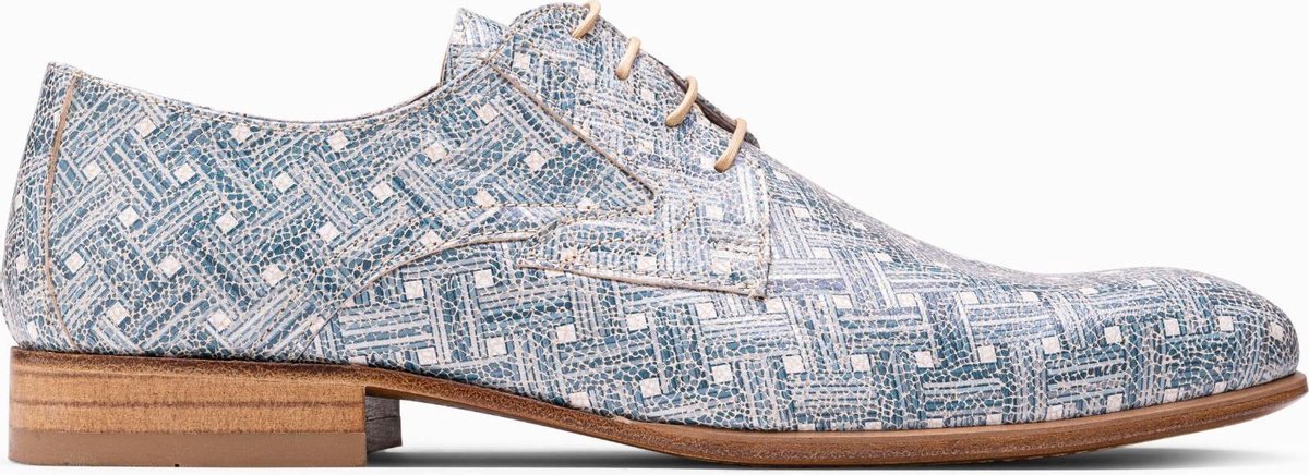 Paulo Bellini Sandrio Heren Veterschoenen Blauw / Wit Print