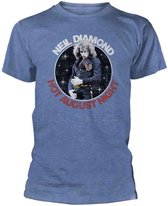 Neil Diamond Heren Tshirt -M- Hot August Night Blauw