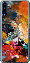 6F hoesje - geschikt voor Samsung Galaxy A20s -  Transparant TPU Case - Colourful Palette #ffffff