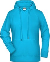 James and Nicholson Dames/dames Raglan Sleeved Hoodie (Turquoise)