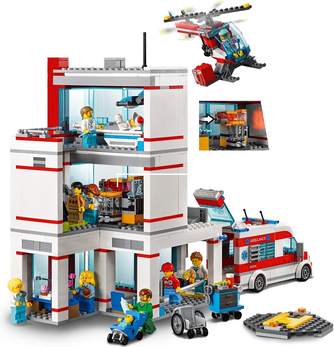 bescherming Makkelijker maken Pracht LEGO City Ziekenhuis - 60204 | bol.com