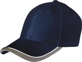 Myrtle Beach Volwassenen Unisex Half-Pipe Sandwich Cap (Marine / Wit / Lichtgrijs)