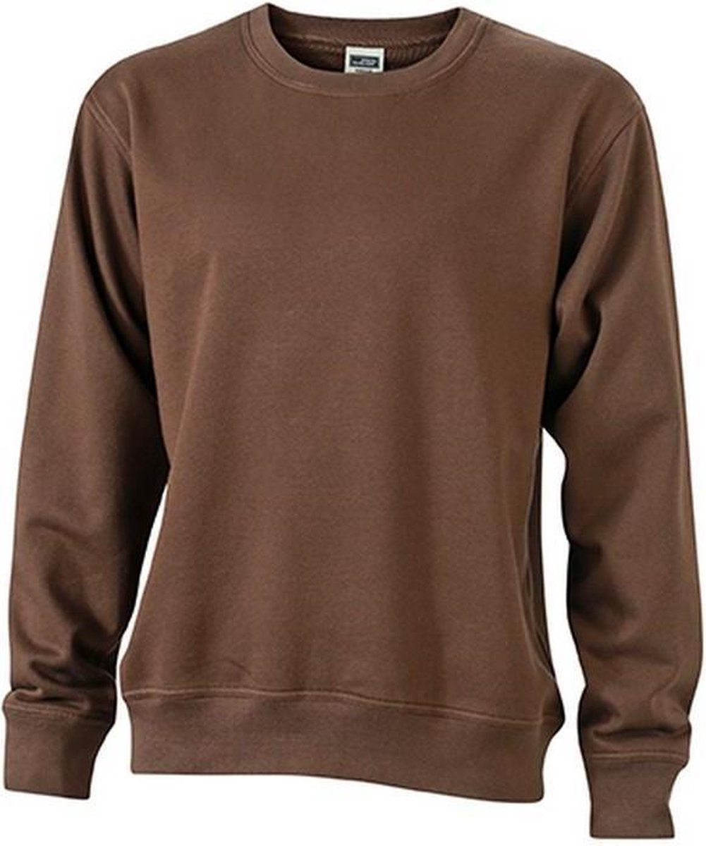 James and Nicholson Uniseks werkkleding Sweatshirt (Bruin)
