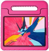 Tablet hoes geschikt voor Apple iPad Air 4/5 10.9 (2020/2022) / Apple iPad Air 11 (2024) - Kinderhoes met handvat - Schokbestendige Kids cover - Magenta