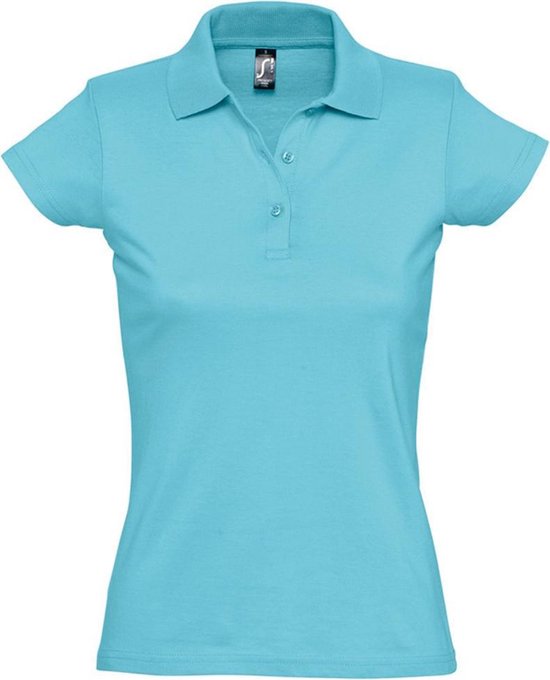 SOLS Dames/dames Prescott Poloshirt met korte mouwen Jersey Polo (Blauw Atol)