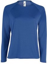 SOLS Dames/dames Sportief T-Shirt met lange mouwen (Koningsblauw)