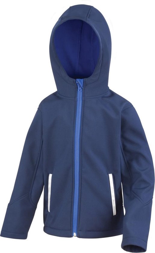 Result Core Kids Unisex Junior Hooded Softshell Jacket (Paars/Grijs)