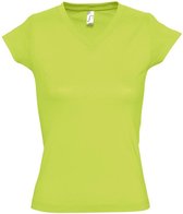 SOLS Dames/dames Maan V Hals T-Shirt met korte mouwen (Appelgroen)