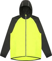 AWDis Gewoon Cool Mens Contrast Windscherm Jasje (Elektrisch Geel/Jet Zwart)