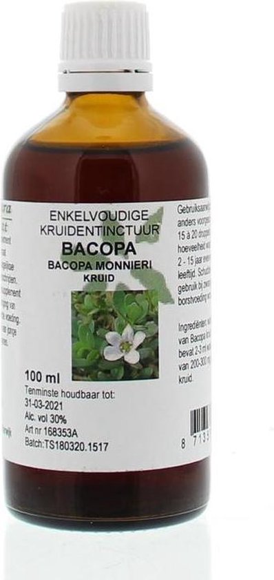 Foto: Bacopa monnieri herb bacopa tinctuur 100ml