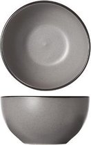 Speckle Grey Bowl D14xh7.2cmblack Rim