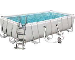 Bestway - Power Steel - Opzetzwembad inclusief filterpomp en accessoires - 549x274x122 cm - Rechthoekig