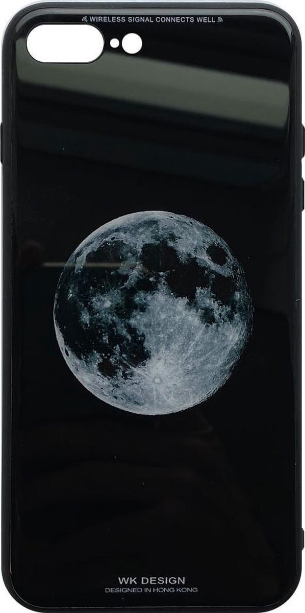 WK Design - Azure Stone Series - Hardcase hoesje voor iPhone 7 Plus / 8 Plus - Wereld - Zwart