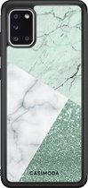 Samsung A31 hoesje - Minty marmer collage | Samsung Galaxy A31 case | Hardcase backcover zwart