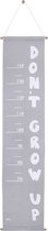 Jollein Groeimeter ABC 70x140cm - Soft Grey