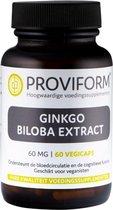 Proviform Ginkgo biloba 60mg - 60 capsules - Voedingssupplement - Probiotica