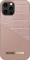 iDeal of Sweden - iPhone 12 Pro Max Hoesje - Fashion Back Case Rose Smoke Croco