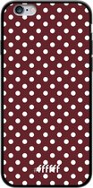 iPhone 6s Hoesje TPU Case - Burgundy Dots #ffffff