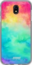 Samsung Galaxy J7 (2017) Hoesje Transparant TPU Case - Rainbow Tie Dye #ffffff