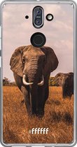 Nokia 8 Sirocco Hoesje Transparant TPU Case - Elephants #ffffff