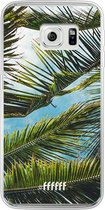 Samsung Galaxy S6 Edge Hoesje Transparant TPU Case - Palms #ffffff