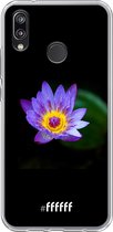 Huawei P20 Lite (2018) Hoesje Transparant TPU Case - Purple flower in the dark #ffffff