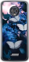 Motorola Moto G6 Hoesje Transparant TPU Case - Blooming Butterflies #ffffff