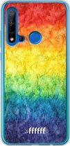 Huawei P20 Lite (2019) Hoesje Transparant TPU Case - Rainbow Veins #ffffff