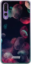 Huawei P30 Hoesje Transparant TPU Case - Jellyfish Bloom #ffffff